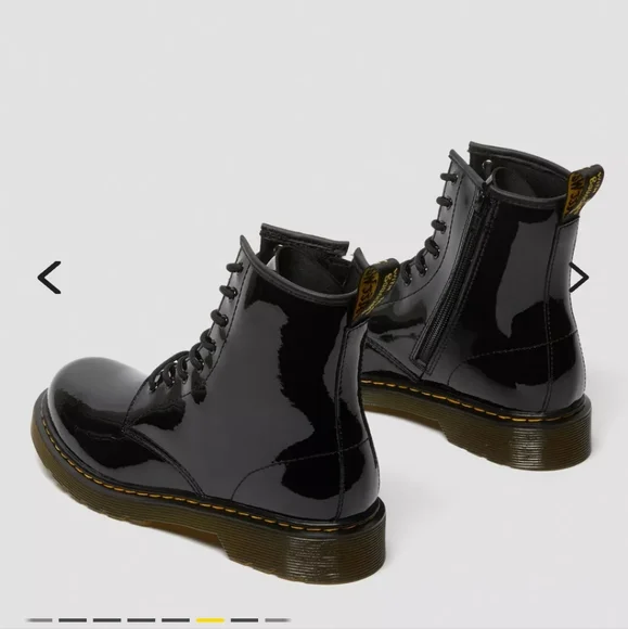 Dr. Martens 1460Y Patent Leather Lace Up Boots - Picture 2 of 7